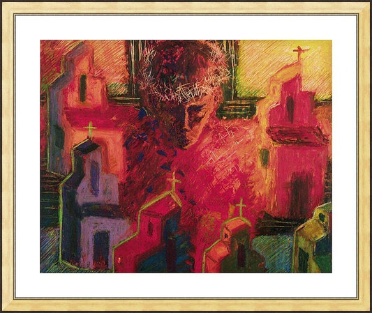 Wall Frame Gold, Matted - Divine Love by Fr. Bob Gilroy, SJ - Trinity Stores