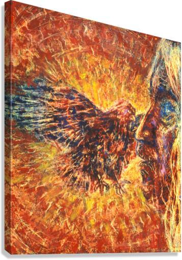 Canvas Print - Eagle and Blind Elder by Fr. Bob Gilroy, SJ - Trinity Stores