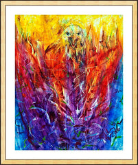 Wall Frame Gold - Eagles In Fire by B. Gilroy