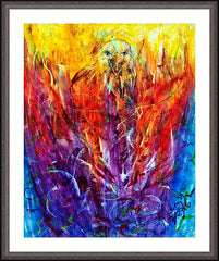 Wall Frame Espresso - Eagles In Fire by B. Gilroy