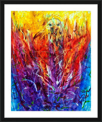 Wall Frame Black - Eagles In Fire by B. Gilroy