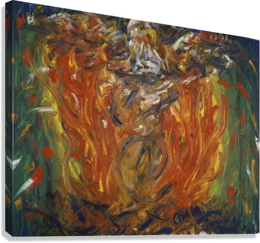 Canvas Print - Eagle in Fire That Does Not Burn by Fr. Bob Gilroy, SJ - Trinity Stores