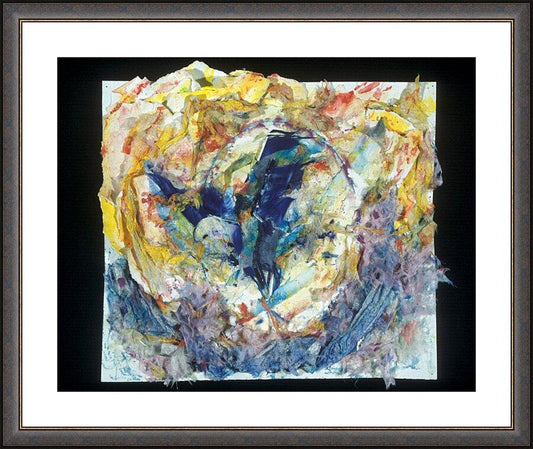 Wall Frame Espresso, Matted - Eagle with Pipe Over Water by Fr. Bob Gilroy, SJ - Trinity Stores