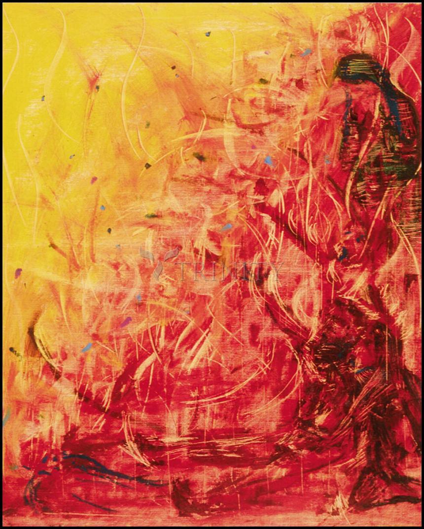 Wall Frame Black, Matted - Figures In Flames by Fr. Bob Gilroy, SJ - Trinity Stores