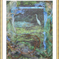 Wall Frame Gold, Matted - Ibis in Lily Pond by Fr. Bob Gilroy, SJ - Trinity Stores