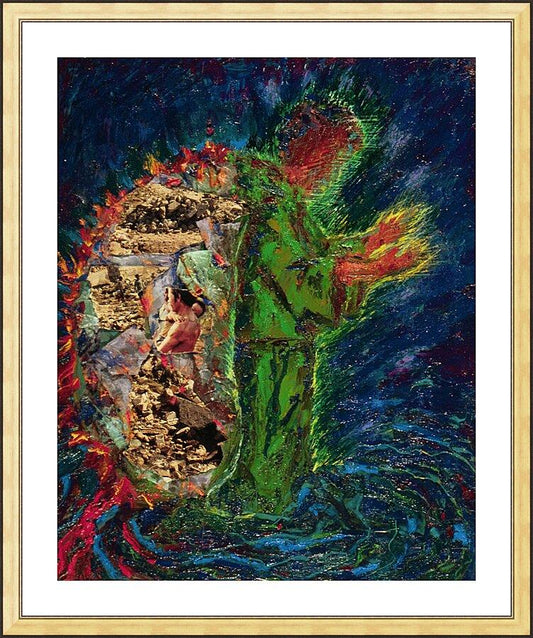 Wall Frame Gold, Matted - In The Wilderness by Fr. Bob Gilroy, SJ - Trinity Stores