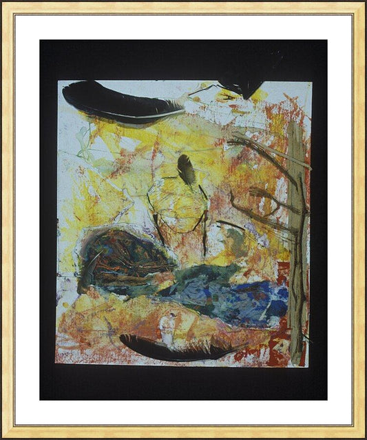 Wall Frame Gold, Matted - Lakota Pieta by Fr. Bob Gilroy, SJ - Trinity Stores