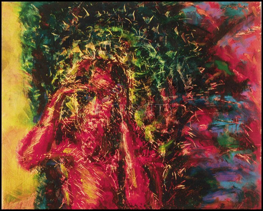 Wall Frame Black, Matted - St. Lazarus by Fr. Bob Gilroy, SJ - Trinity Stores