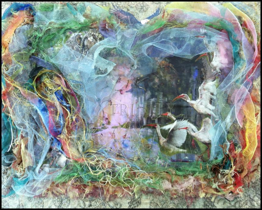 Wall Frame Gold, Matted - Morning Mist Lifting by Fr. Bob Gilroy, SJ - Trinity Stores