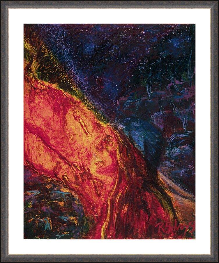 Wall Frame Espresso, Matted - St. Mary Magdalene by Fr. Bob Gilroy, SJ - Trinity Stores