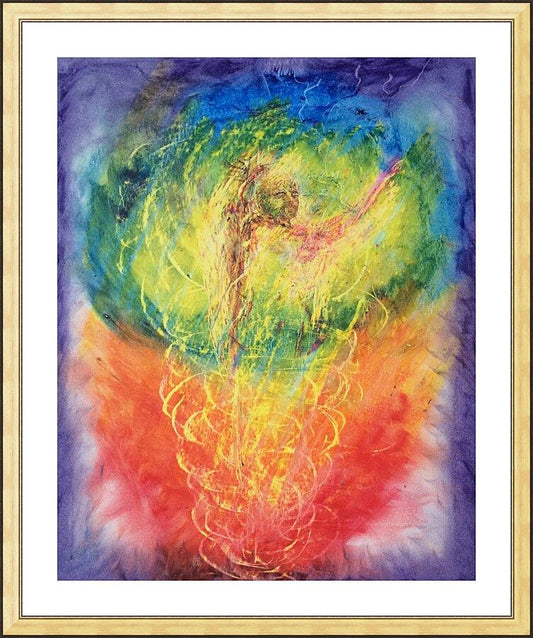 Wall Frame Gold, Matted - Pilgrim at Prayer by Fr. Bob Gilroy, SJ - Trinity Stores