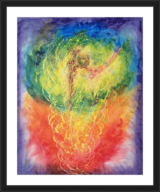 Wall Frame Black, Matted - Pilgrim at Prayer by Fr. Bob Gilroy, SJ - Trinity Stores