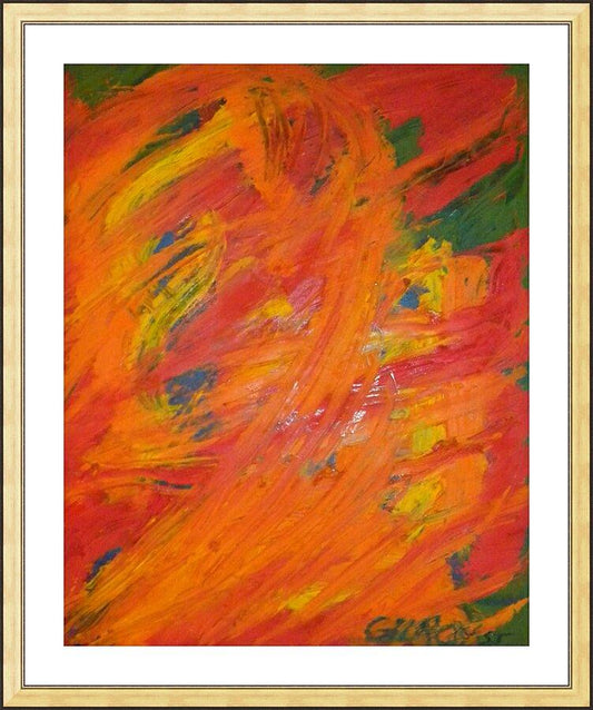 Wall Frame Gold, Matted - Resurrection by Fr. Bob Gilroy, SJ - Trinity Stores