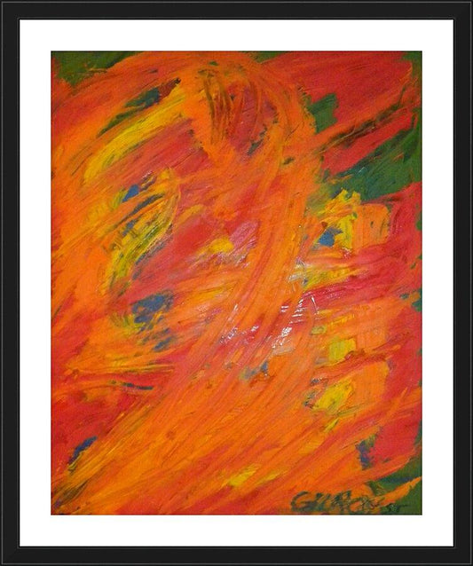 Wall Frame Black, Matted - Resurrection by Fr. Bob Gilroy, SJ - Trinity Stores