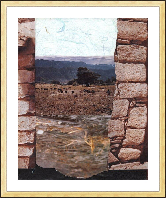 Wall Frame Gold, Matted - Shepherd's Gate by Fr. Bob Gilroy, SJ - Trinity Stores