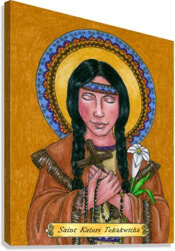 Canvas Print - St. Kateri Tekakwitha by Brenda Nippert - Trinity Stores