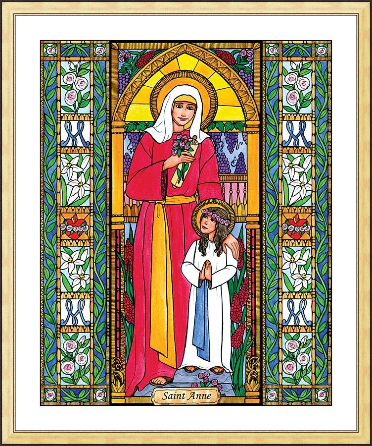 Wall Frame Gold, Matted - St. Anne by Brenda Nippert - Trinity Stores