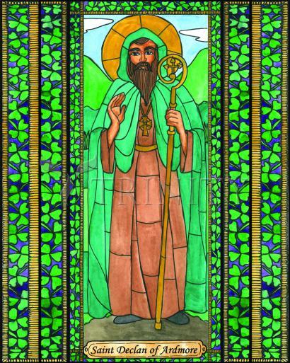 Wall Frame Black, Matted - St. Declan of Ardmore by Brenda Nippert - Trinity Stores