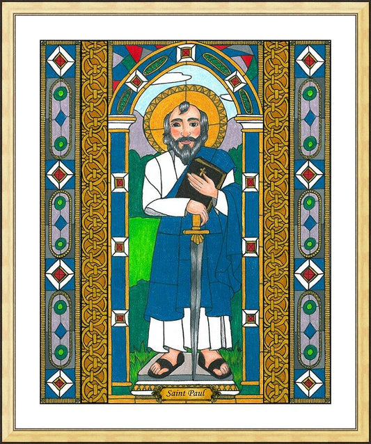Wall Frame Gold, Matted - St. Paul by Brenda Nippert - Trinity Stores