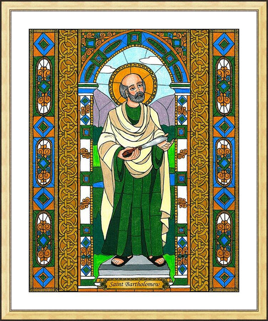 Wall Frame Gold, Matted - St. Bartholomew by Brenda Nippert - Trinity Stores