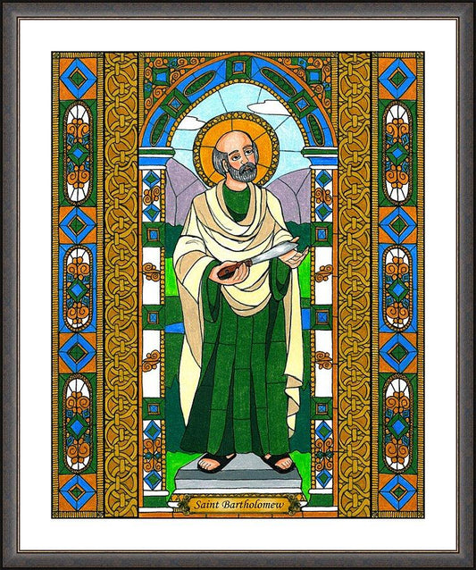 Wall Frame Espresso, Matted - St. Bartholomew by Brenda Nippert - Trinity Stores