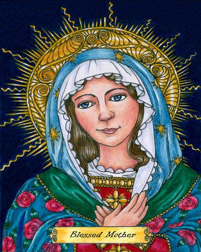 Acrylic Print - Blessed Mary Mother of God by Brenda Nippert - Trinity Stores