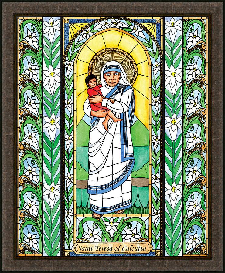 Wall Frame Espresso - St. Teresa of Calcutta by Brenda Nippert - Trinity Stores