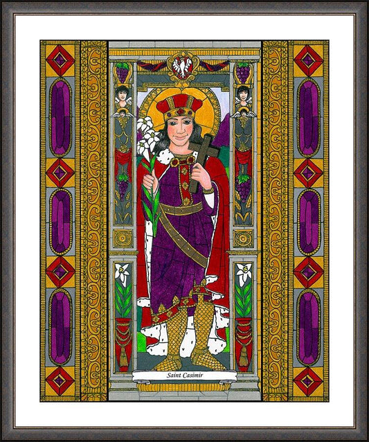 Wall Frame Espresso, Matted - St. Casimir by Brenda Nippert - Trinity Stores