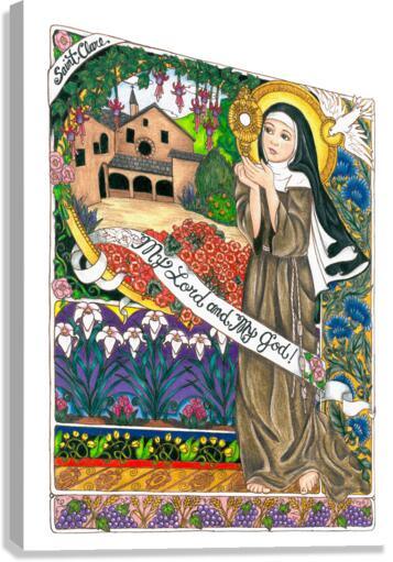 Canvas Print - St. Clare of Assisi by Brenda Nippert - Trinity Stores