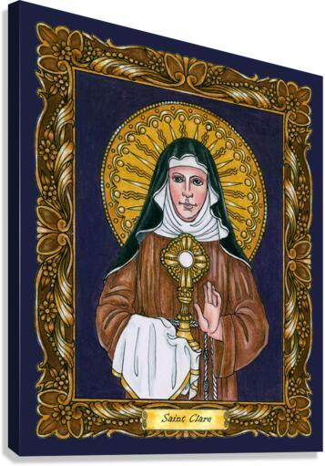 Canvas Print - St. Clare of Assisi by Brenda Nippert - Trinity Stores