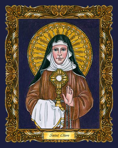 Metal Print - St. Clare of Assisi by Brenda Nippert - Trinity Stores