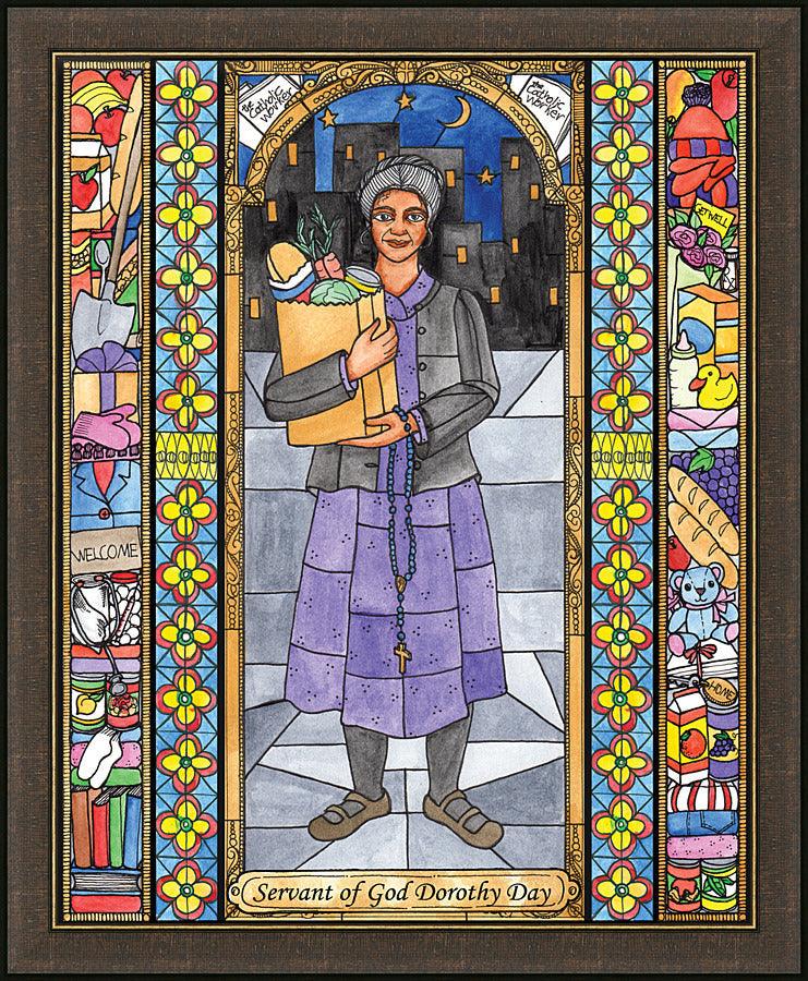 Wall Frame Espresso - Dorothy Day, Servant of God by Brenda Nippert - Trinity Stores
