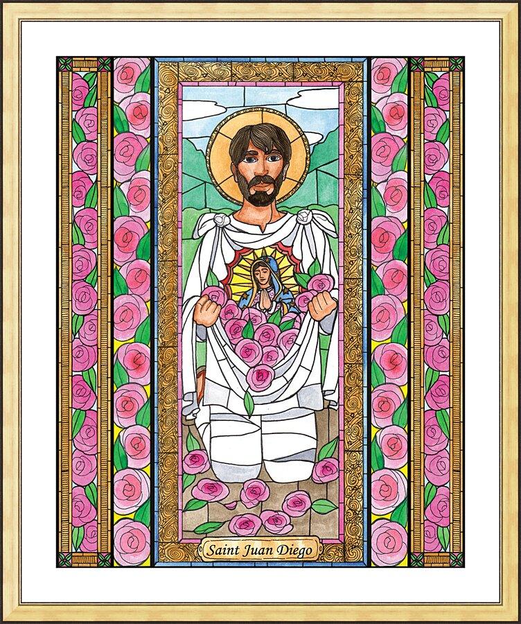 Wall Frame Gold, Matted - St. Juan Diego by Brenda Nippert - Trinity Stores