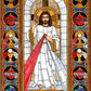 Wall Frame Espresso, Matted - Divine Mercy by Brenda Nippert - Trinity Stores