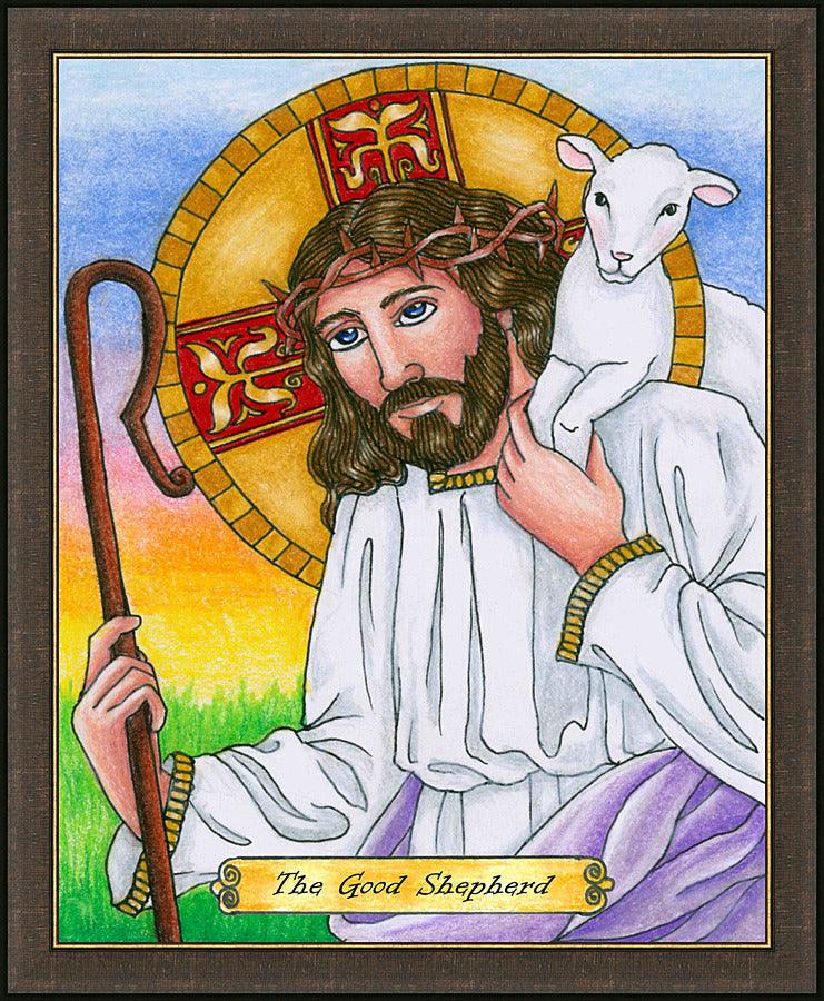 Wall Frame Espresso - Good Shepherd  by Brenda Nippert - Trinity Stores
