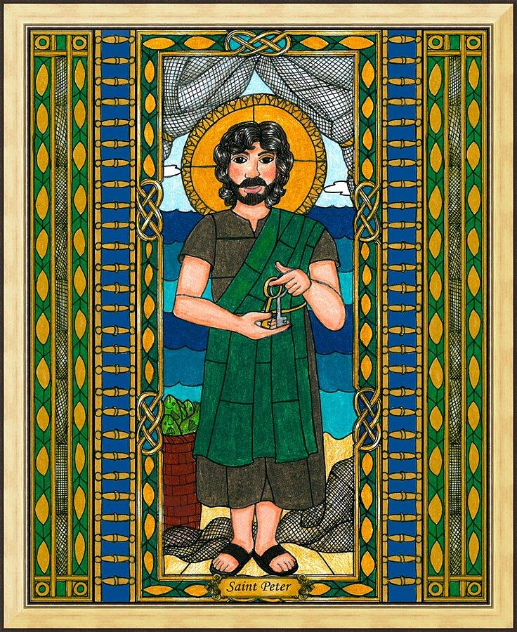 Wall Frame Gold - St. Peter by Brenda Nippert - Trinity Stores