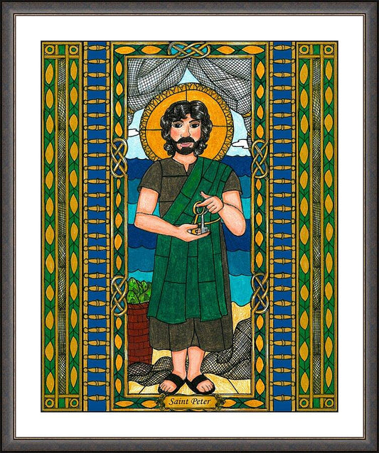 Wall Frame Espresso, Matted - St. Peter by Brenda Nippert - Trinity Stores