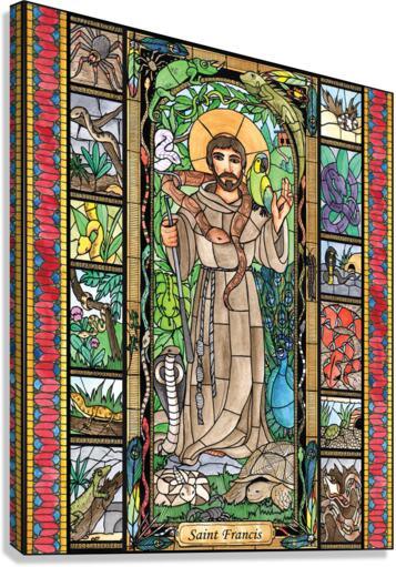 Canvas Print - St. Francis - Patron of Exotic Animals by B. Nippert