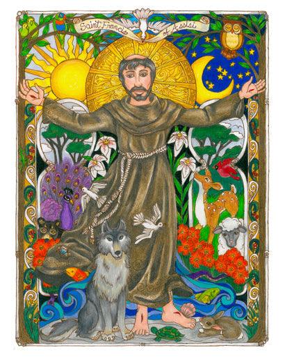 Metal Print - St. Francis of Assisi by Brenda Nippert - Trinity Stores