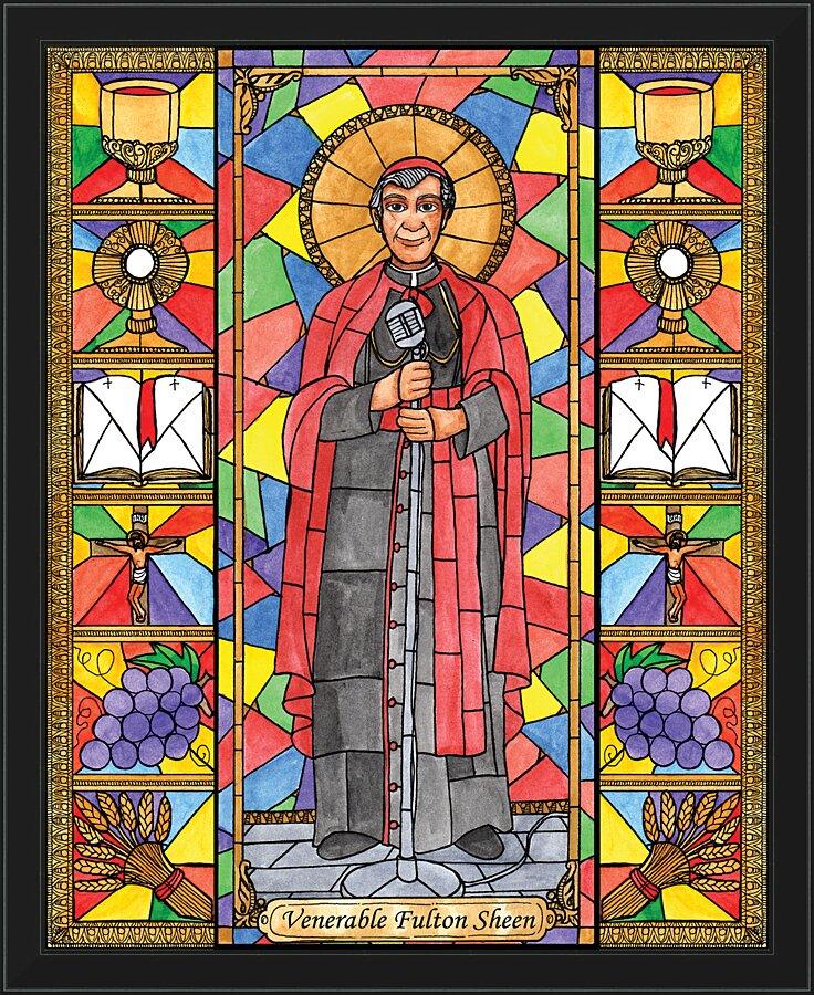 Wall Frame Black - Ven. Fulton Sheen by Brenda Nippert - Trinity Stores