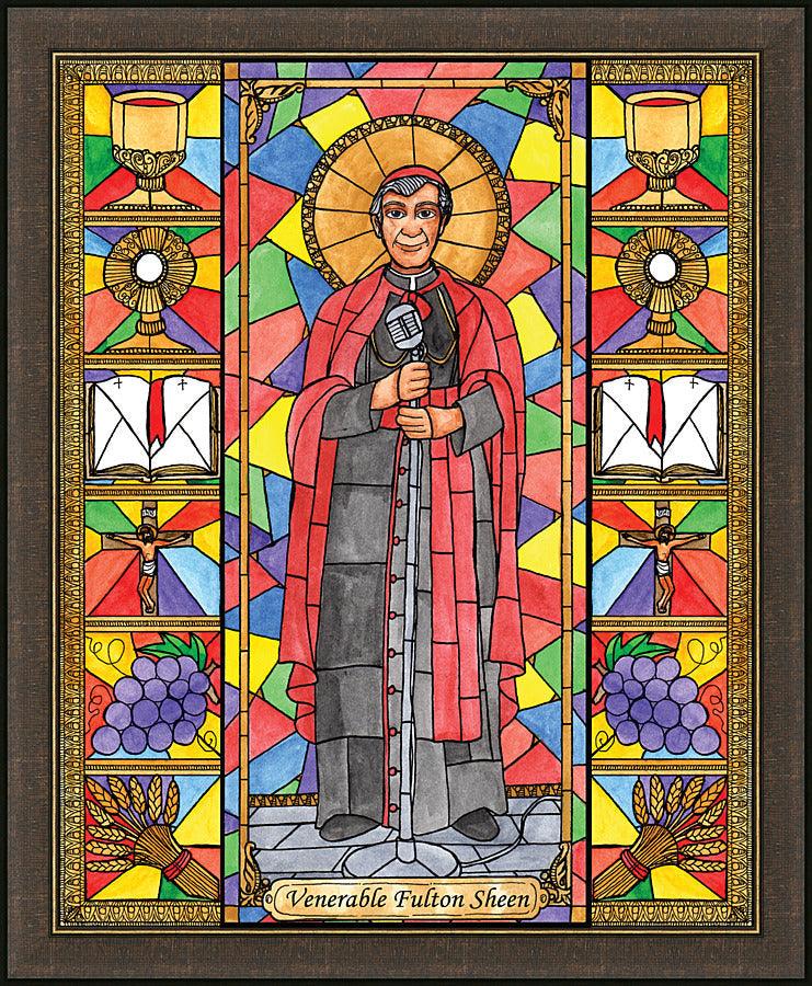 Wall Frame Espresso - Ven. Fulton Sheen by Brenda Nippert - Trinity Stores
