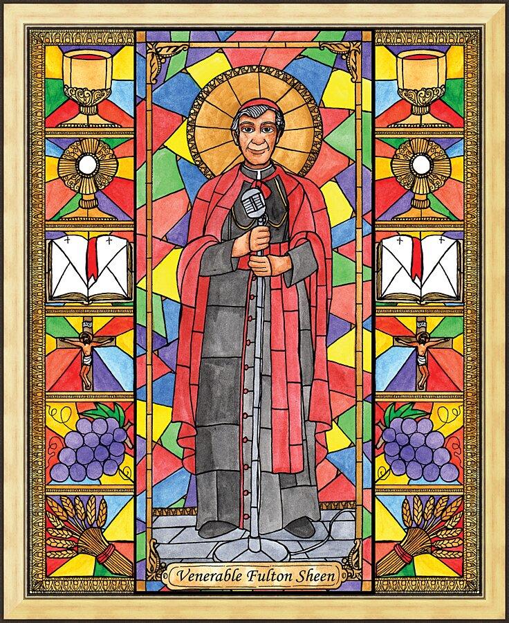 Wall Frame Gold - Ven. Fulton Sheen by Brenda Nippert - Trinity Stores