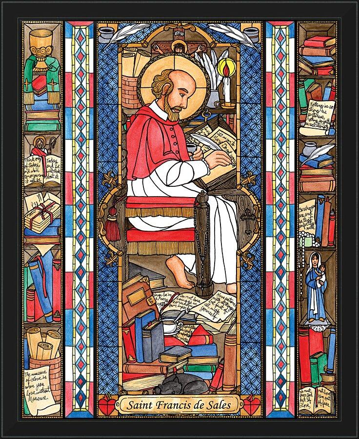 Wall Frame Black - St. Francis de Sales by Brenda Nippert - Trinity Stores