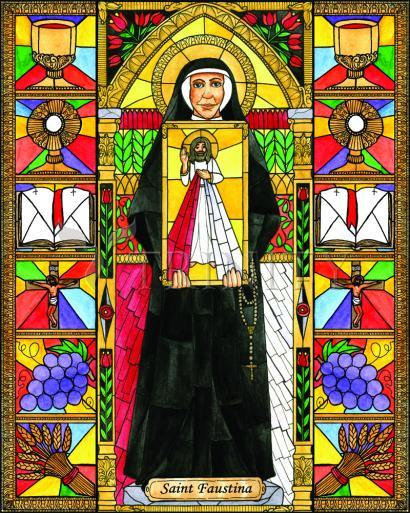 Canvas Print - St. Faustina by Brenda Nippert - Trinity Stores