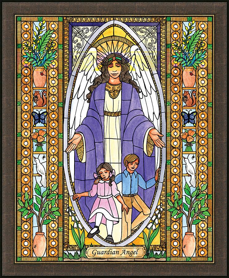 Wall Frame Espresso - Guardian Angel by Brenda Nippert - Trinity Stores