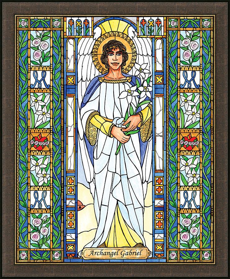 Wall Frame Espresso - St. Gabriel Archangel by Brenda Nippert - Trinity Stores