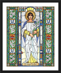 Wall Frame Black - St. Gabriel Archangel by B. Nippert