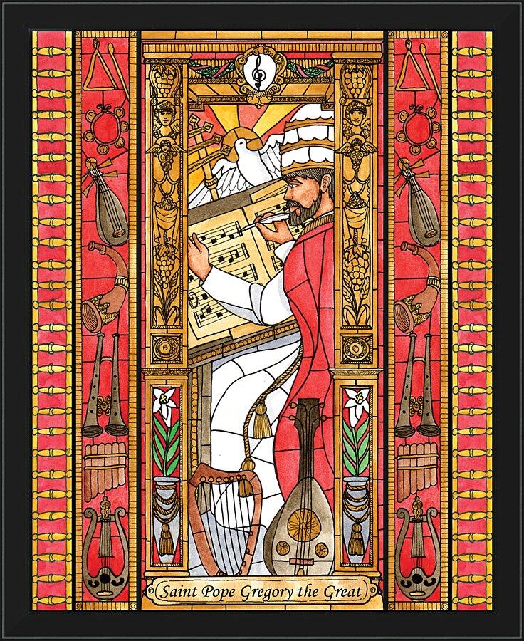 Wall Frame Black - St. Gregory the Great by Brenda Nippert - Trinity Stores