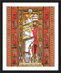 Wall Frame Black - St. Gregory the Great by B. Nippert