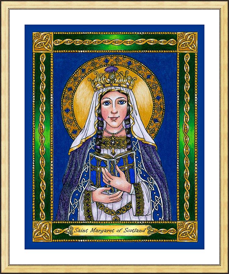 Wall Frame Gold, Matted - St. Margaret of Scotland by Brenda Nippert - Trinity Stores